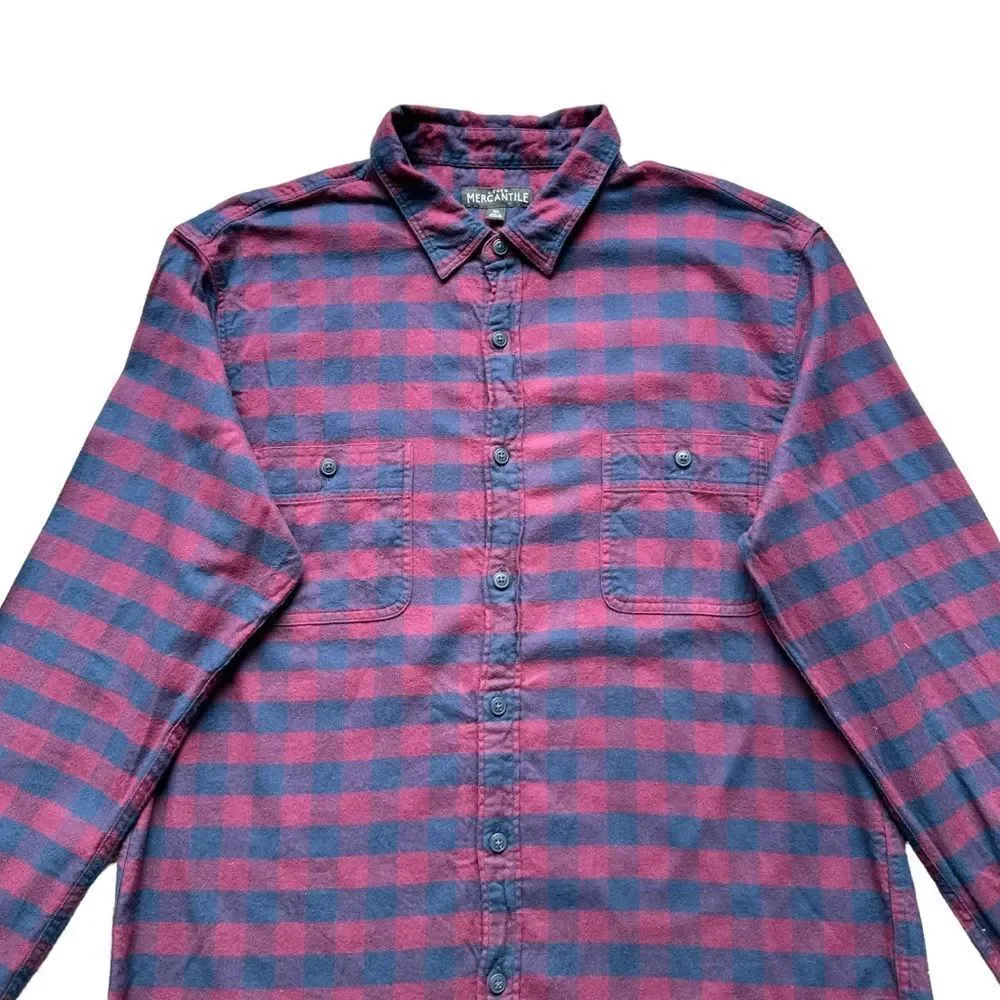 🔃J. Crew Men’s Blue & Red Plaid Long Sleeve Button Down Dress Shirt